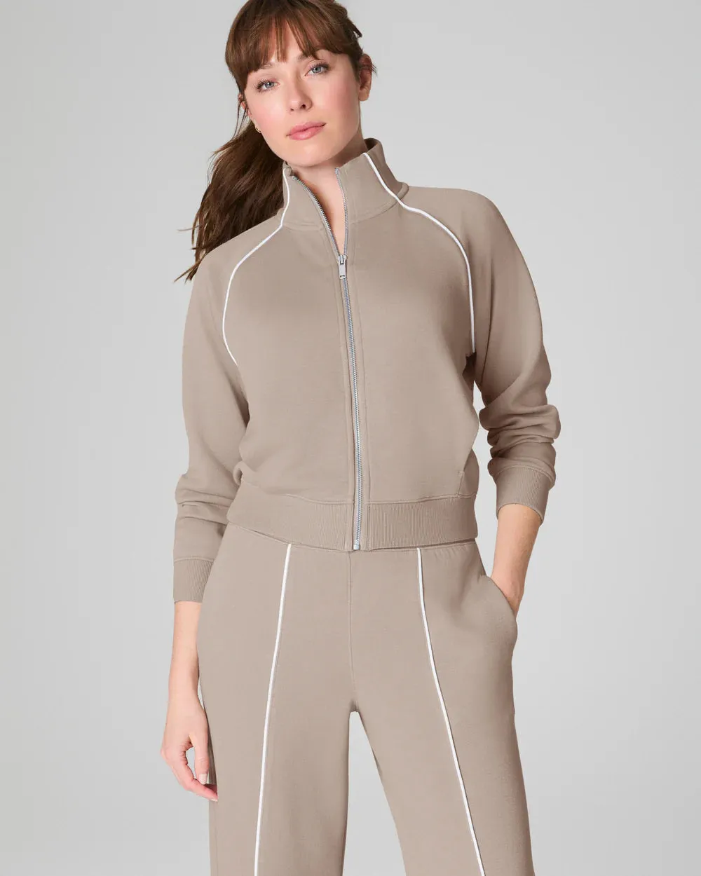 AirEssentials Pique Full Zip Track Jacket - Ashwood