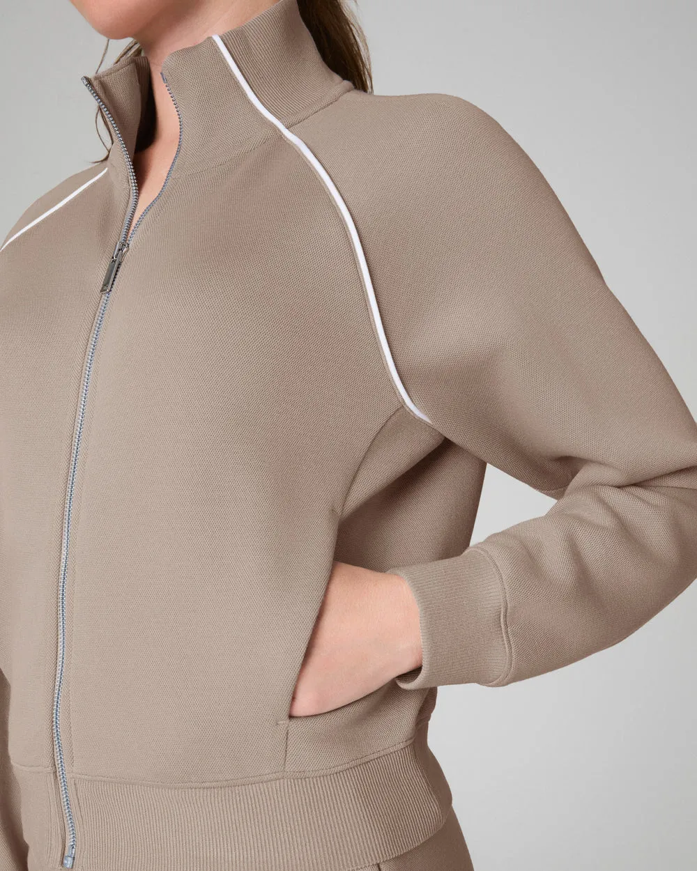 AirEssentials Pique Full Zip Track Jacket - Ashwood