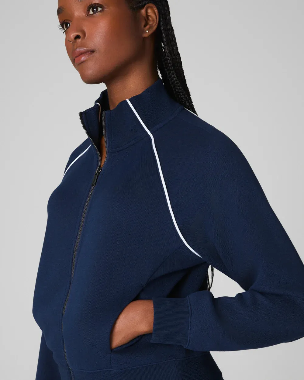 AirEssentials Pique Full Zip Track Jacket - Navy