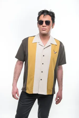 Atomic Mad Men Bowling Shirt - Coffee
