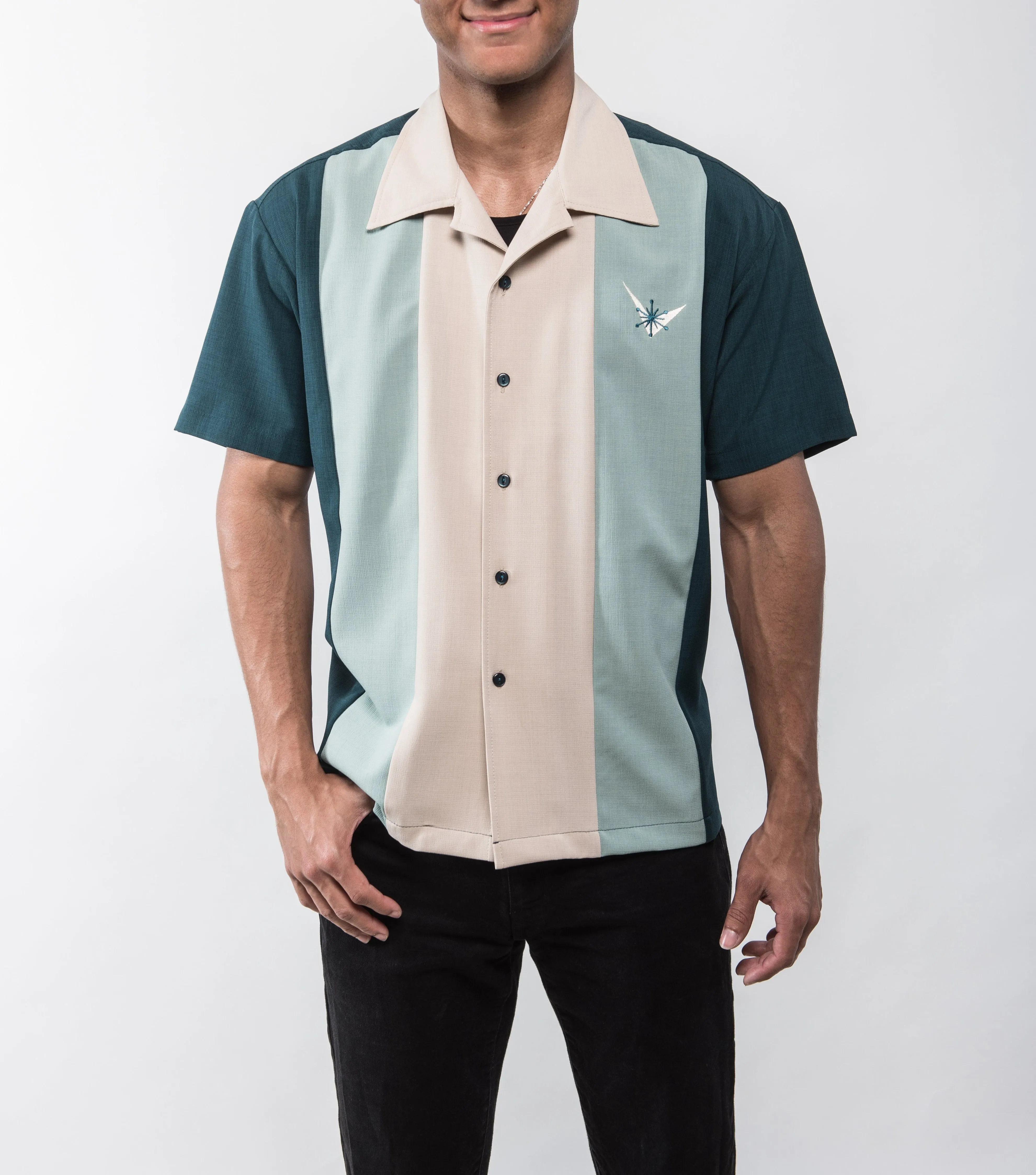Atomic Mad Men Bowling Shirt Teal/Mint