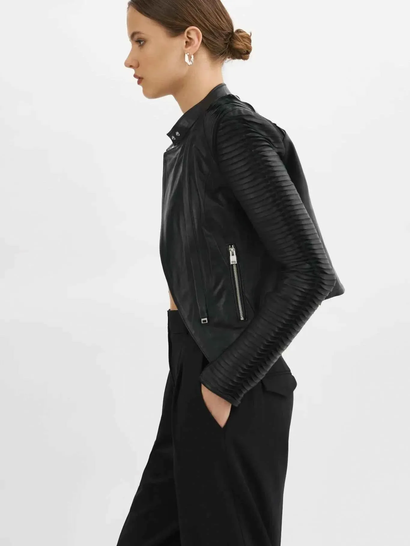 AZRA Leather Jacket - Black