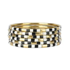 Black Veda Bangles - Set of 6