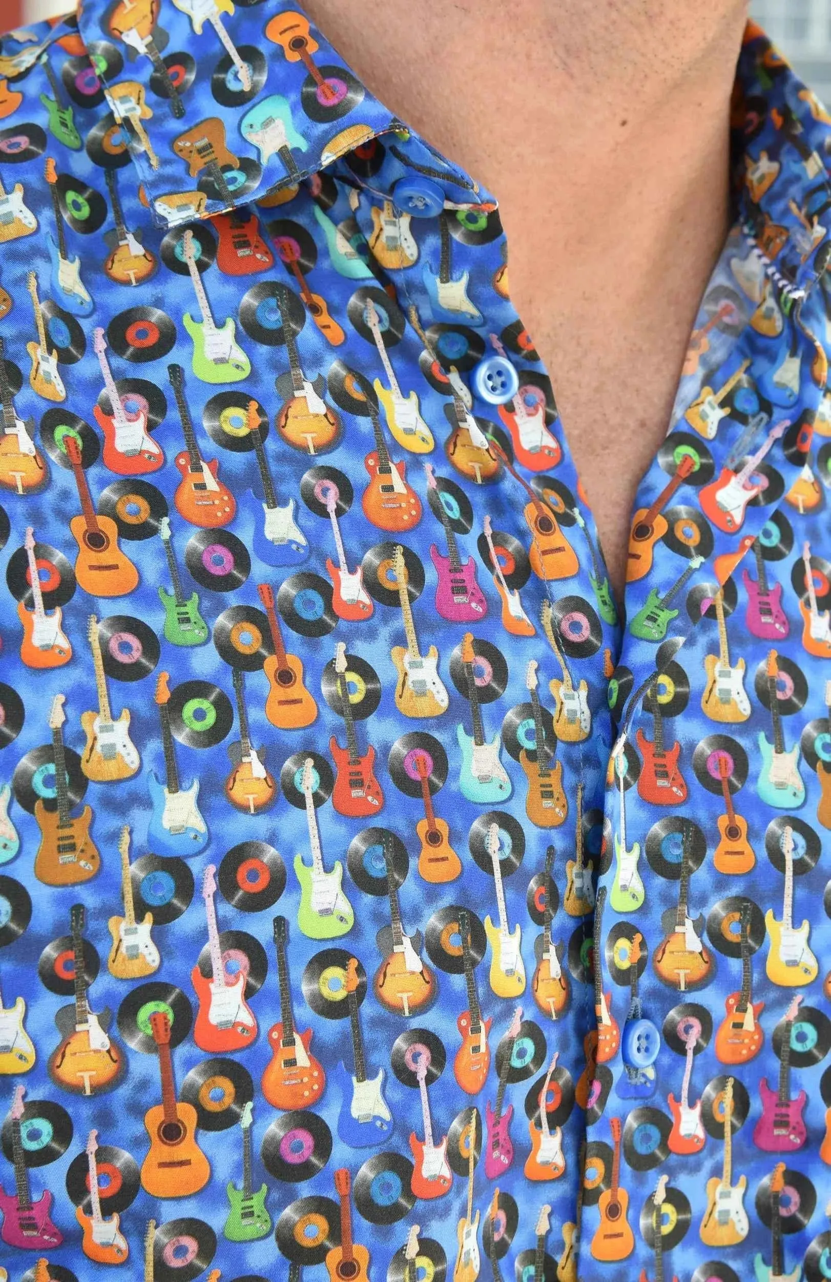 Blue Guitar Sport Shirt