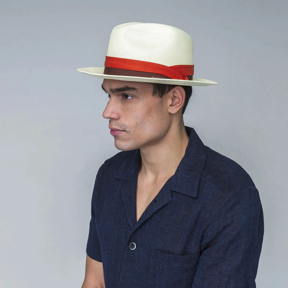 Cuban Fedora - Natural/Vintage Blue