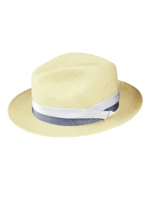 Cuban Fedora - Natural/Vintage Blue