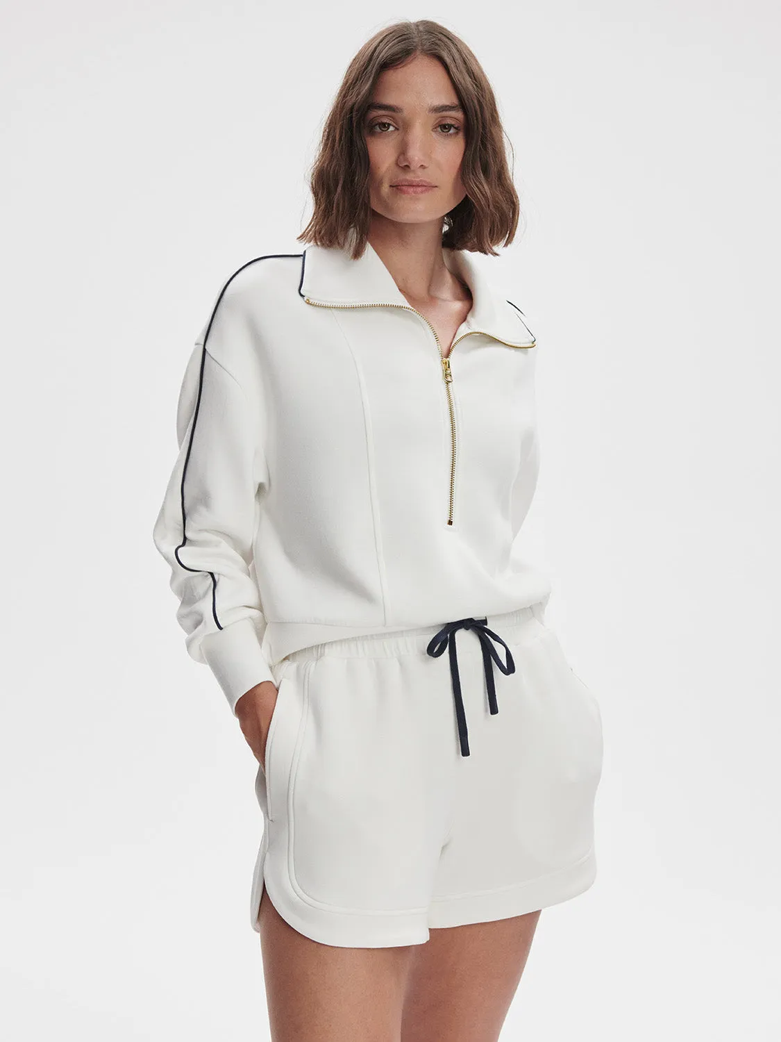 Davenport Half Zip - White