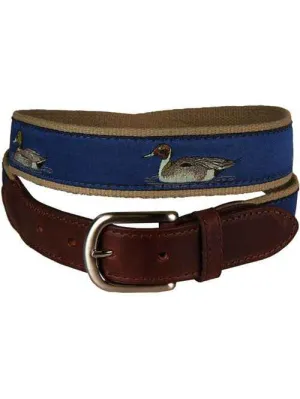 Ducks Leather Tab Belt