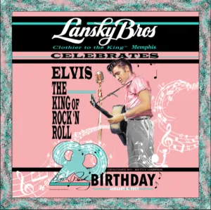 Elvis' 90th Birthday Pocket Square