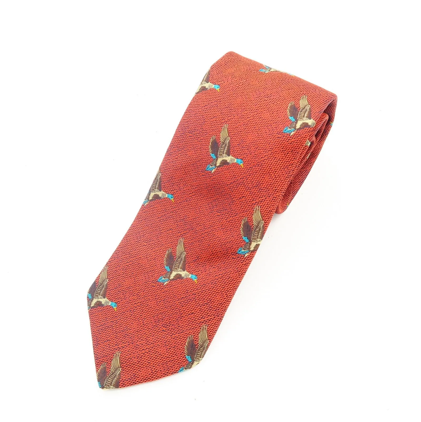 English Woven Silk 'Flying Mallard' Tie