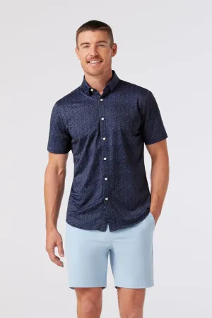 Halyard Short Sleeve Shirt - Coastal Fjord Coffee Leaves