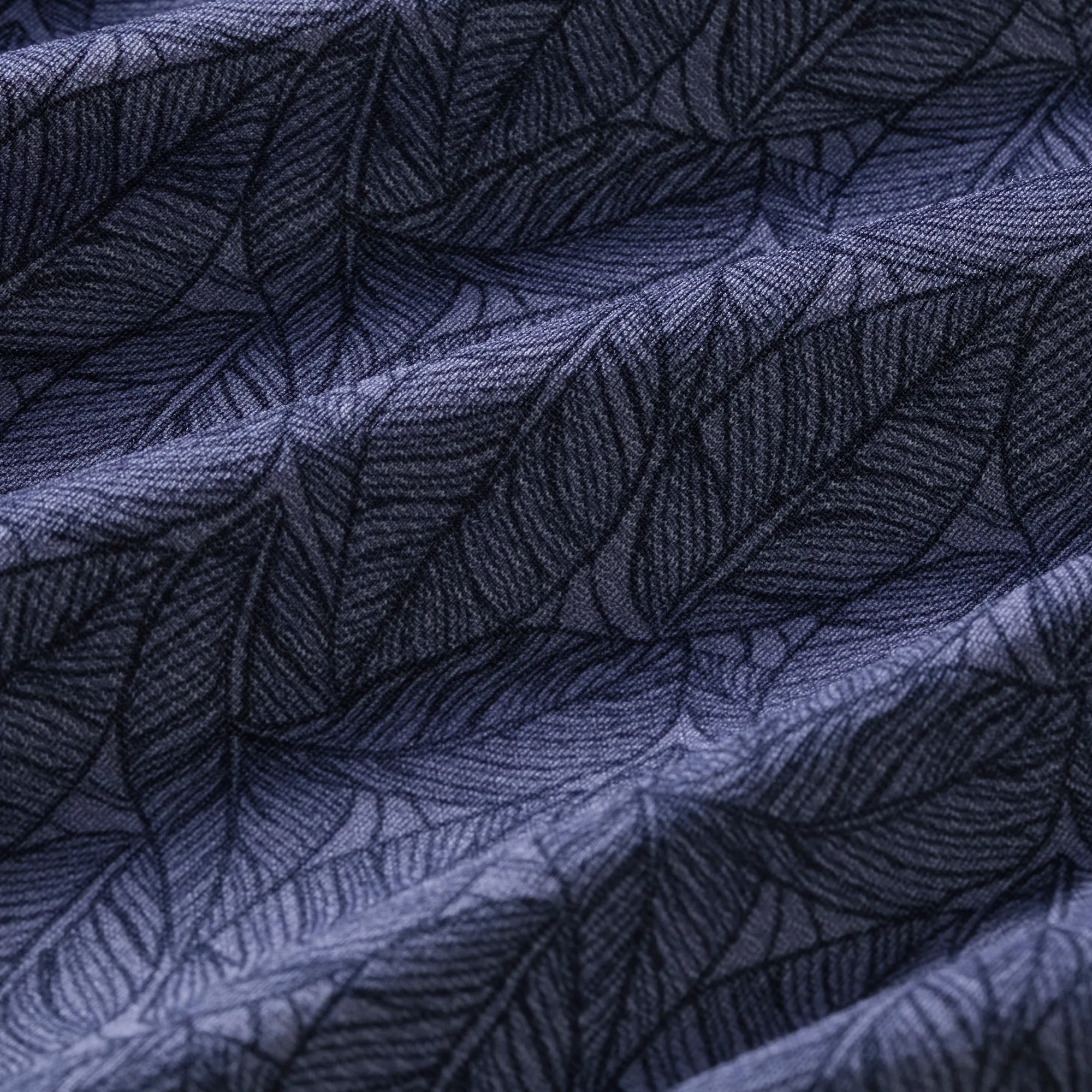 Halyard Short Sleeve Shirt - Coastal Fjord Coffee Leaves