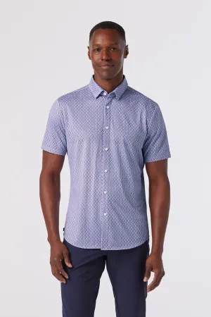 Halyard Short Sleeve Shirt - Lilac Circle Shadow