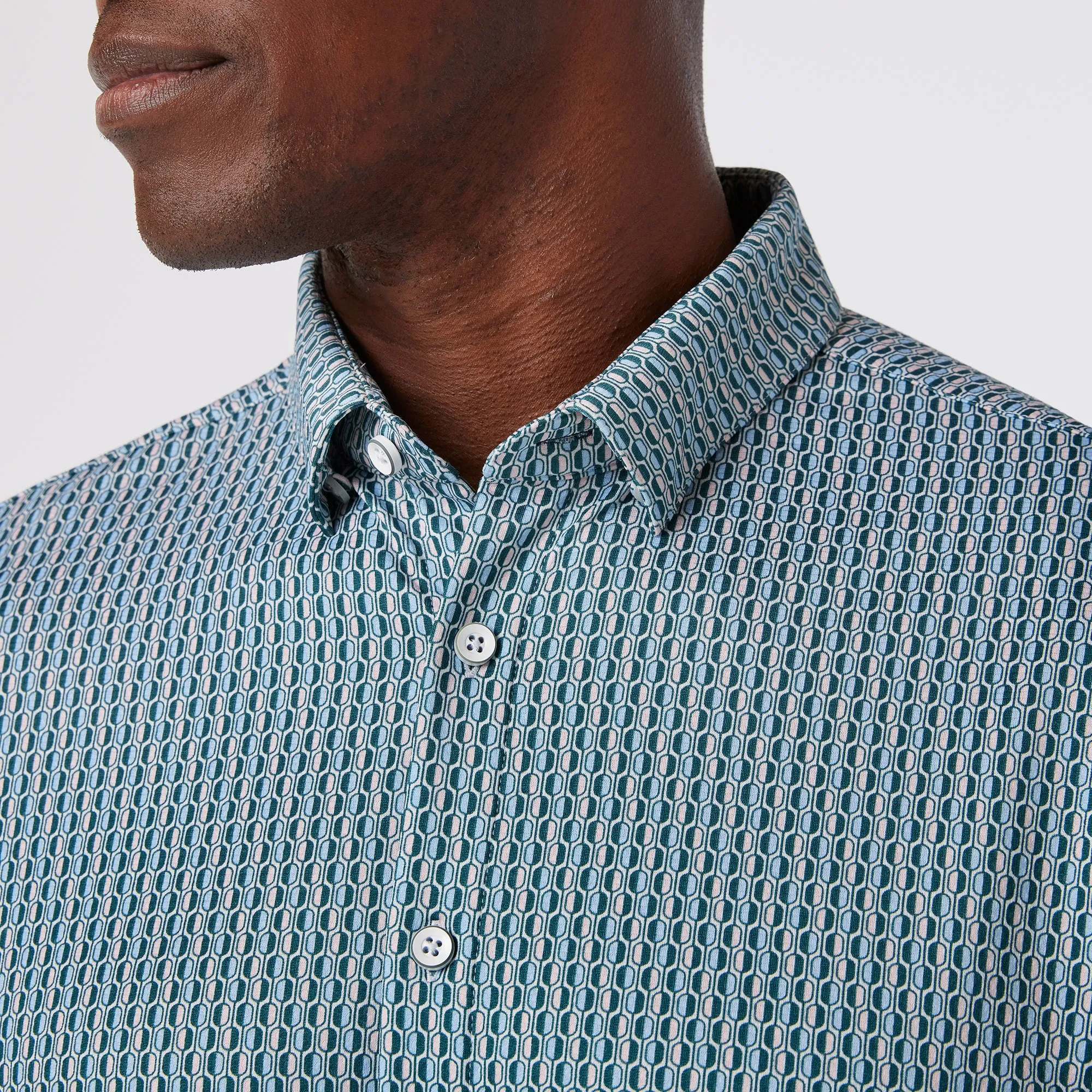 Haylard Dress Shirt - Balsam Stacked Hex