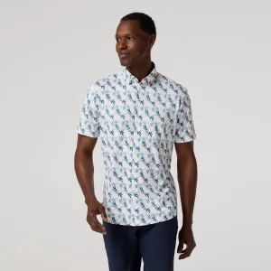 Haylard Dress Shirt - White Floral Collage