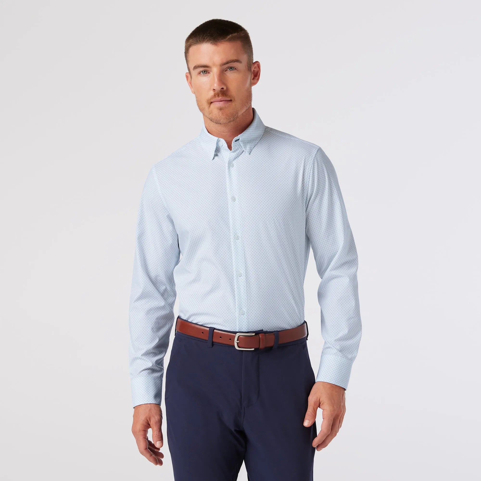 Leeward Dress Shirt - White Double Diamond