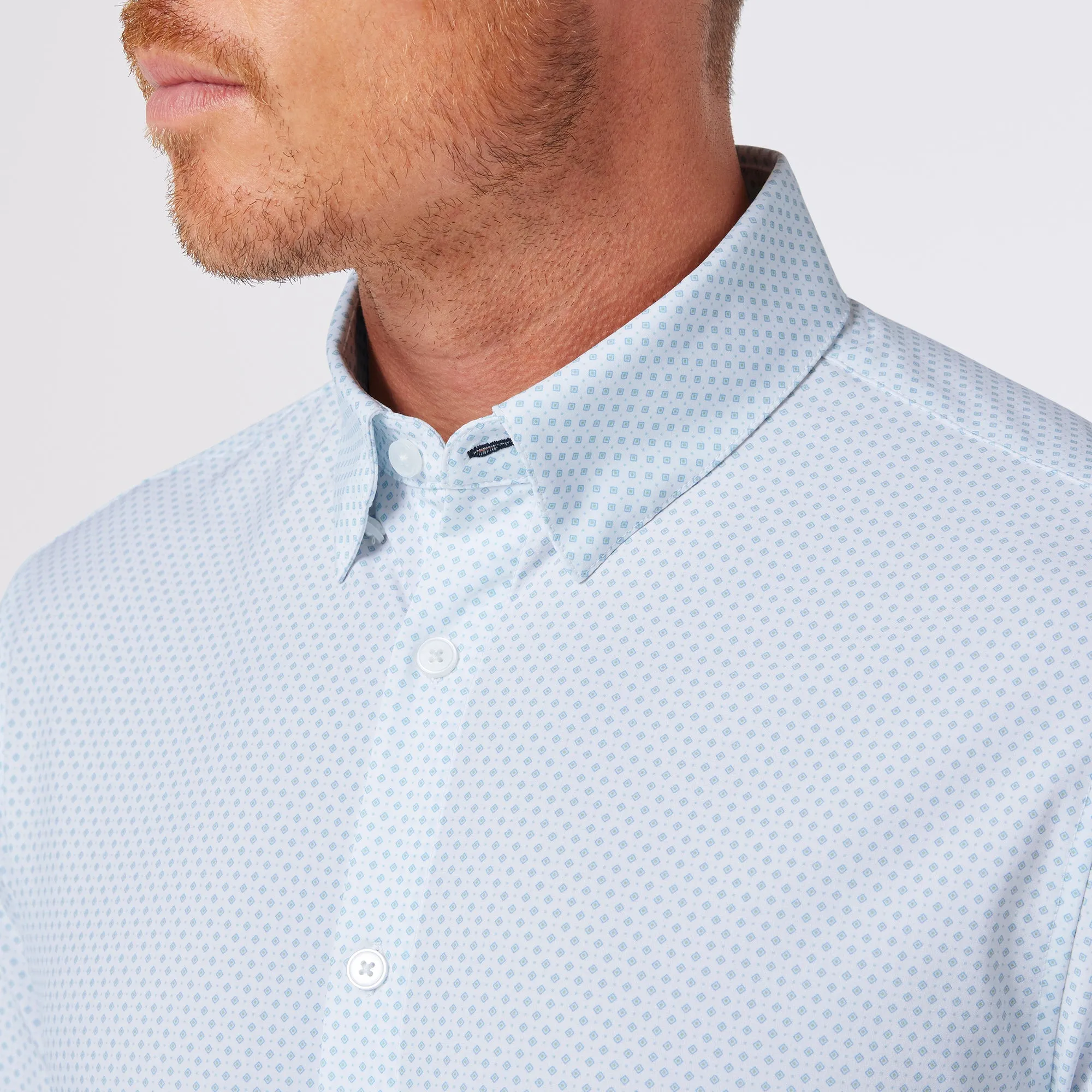 Leeward Dress Shirt - White Double Diamond