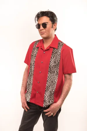 Leopard Panel- Red