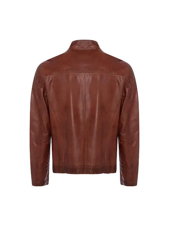Lino Lambskin Leather Jacket- Metaxa