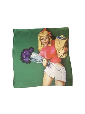 Losing the Groceries Pin Up Girl Handkerchief