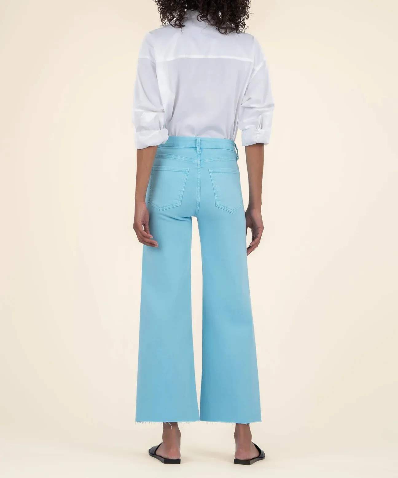 Meg High Rise Wide Leg - Capri Blue