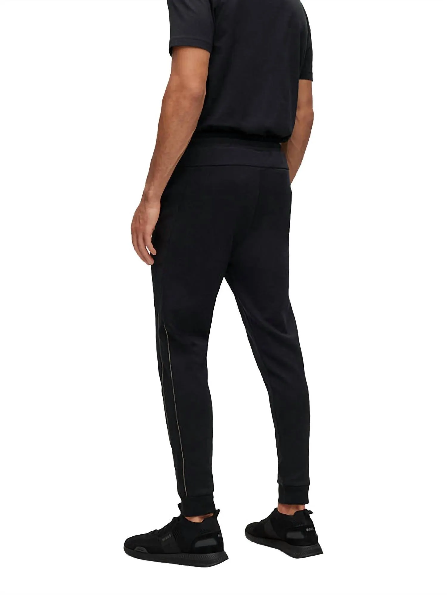 Men's Hadiko 2 Us Black Gold Cotton Joggers Track Pants