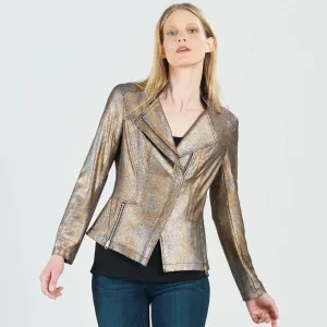 Metallic Liquid Leather™ Textured Signature Jacket - Copper