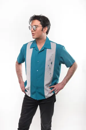 Mid Century Marvel Shirt - Pacific/Silver
