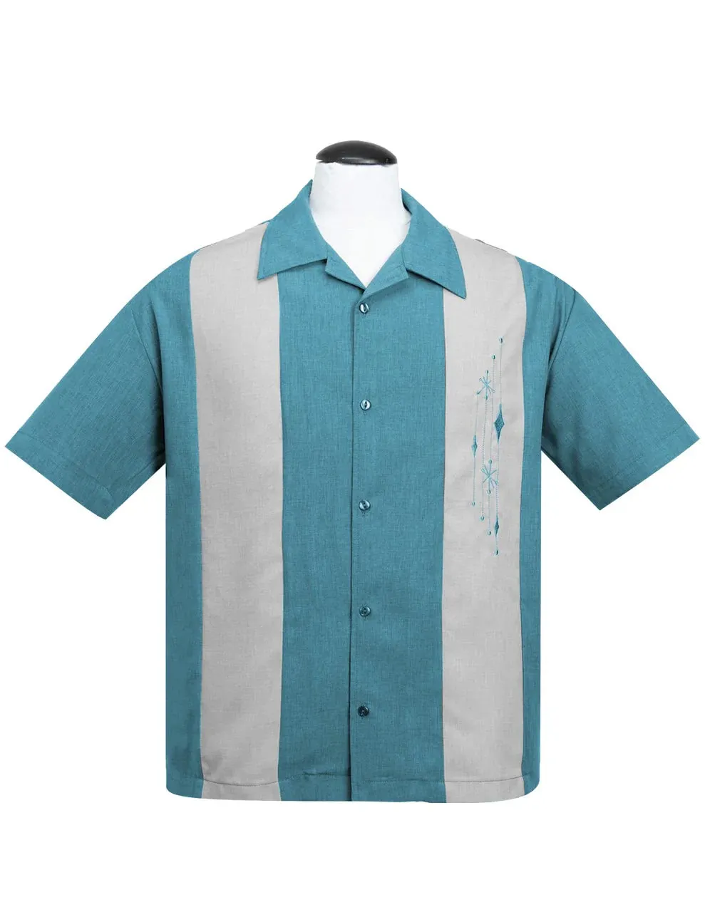 Mid Century Marvel Shirt - Pacific/Silver