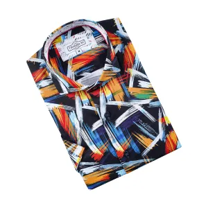 Navy Brushstroke Sport Shirt