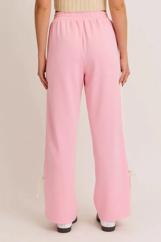 Pink Bow Detail Track Pants