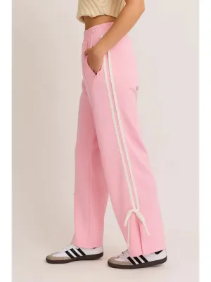 Pink Bow Detail Track Pants