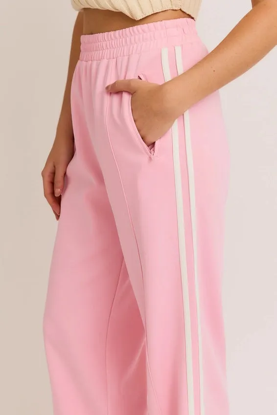 Pink Bow Detail Track Pants