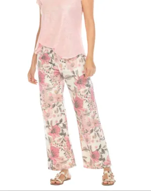 Pink Floral Wide Leg Pants