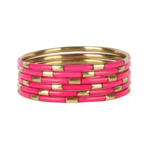 Pink Veda Bangles - Set of 6