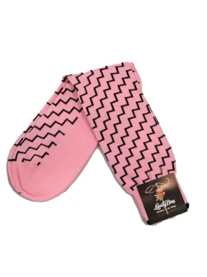 Pink Zig Zag Socks