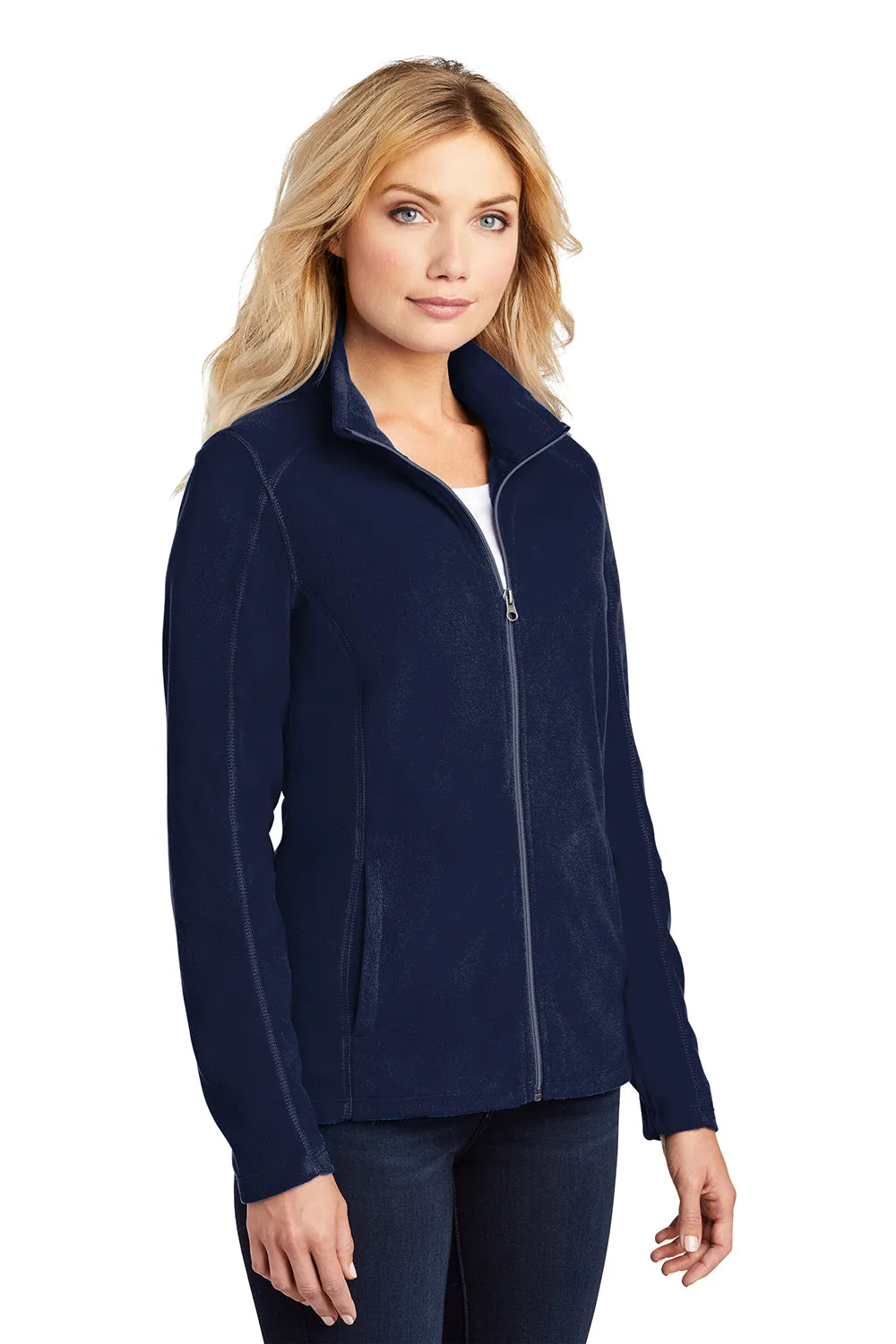 Port Authority Womens Pill Resistant Microfleece Full Zip Jacket - True Navy Blue