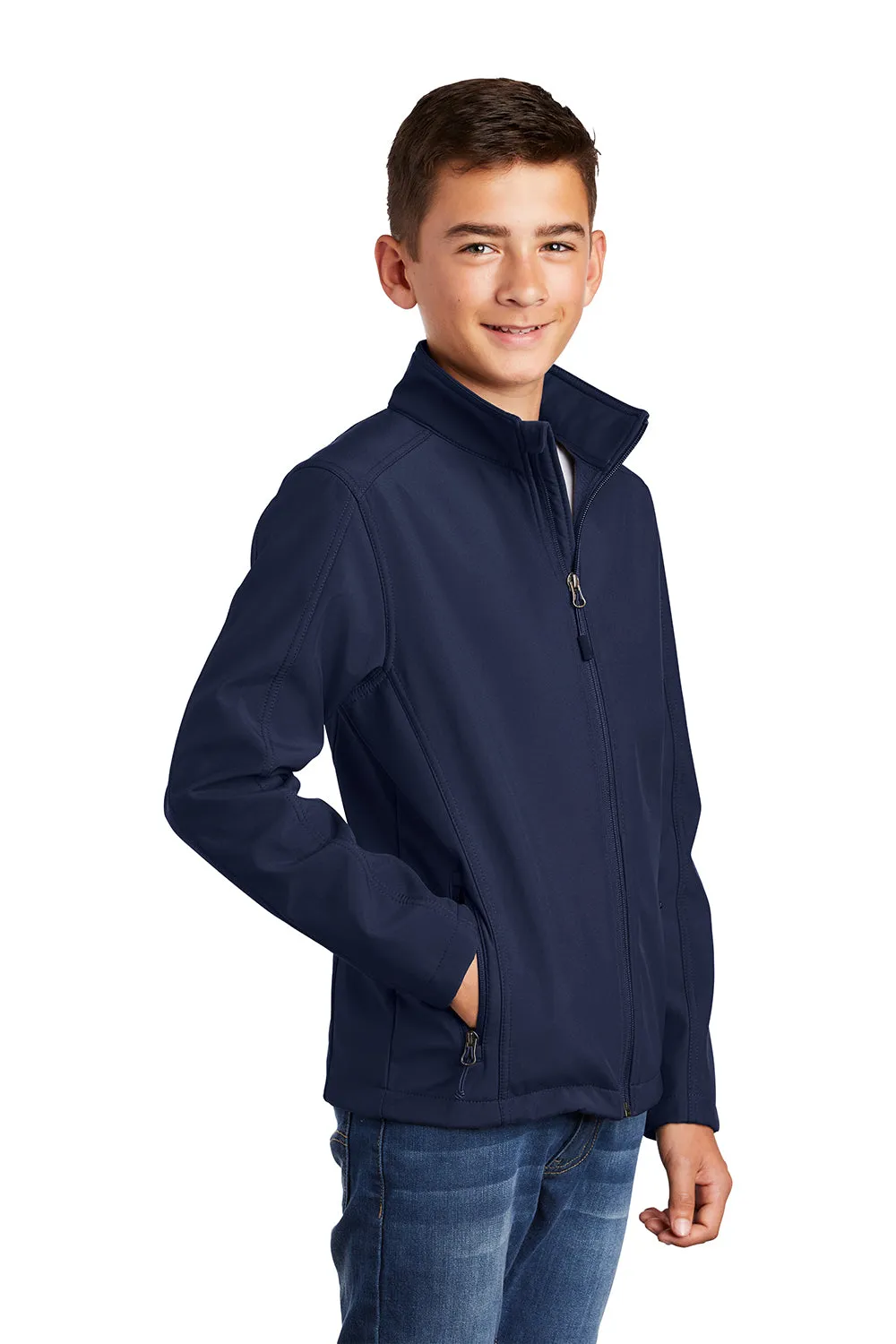 Port Authority Youth Core Wind & Water Resistant Full Zip Jacket - Dress Navy Blue