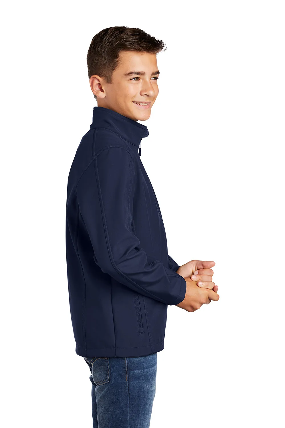 Port Authority Youth Core Wind & Water Resistant Full Zip Jacket - Dress Navy Blue