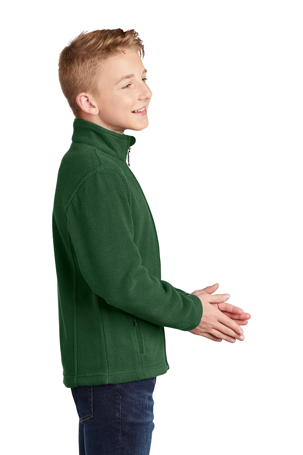 Port Authority Youth Full Zip Fleece Jacket - Forest Green