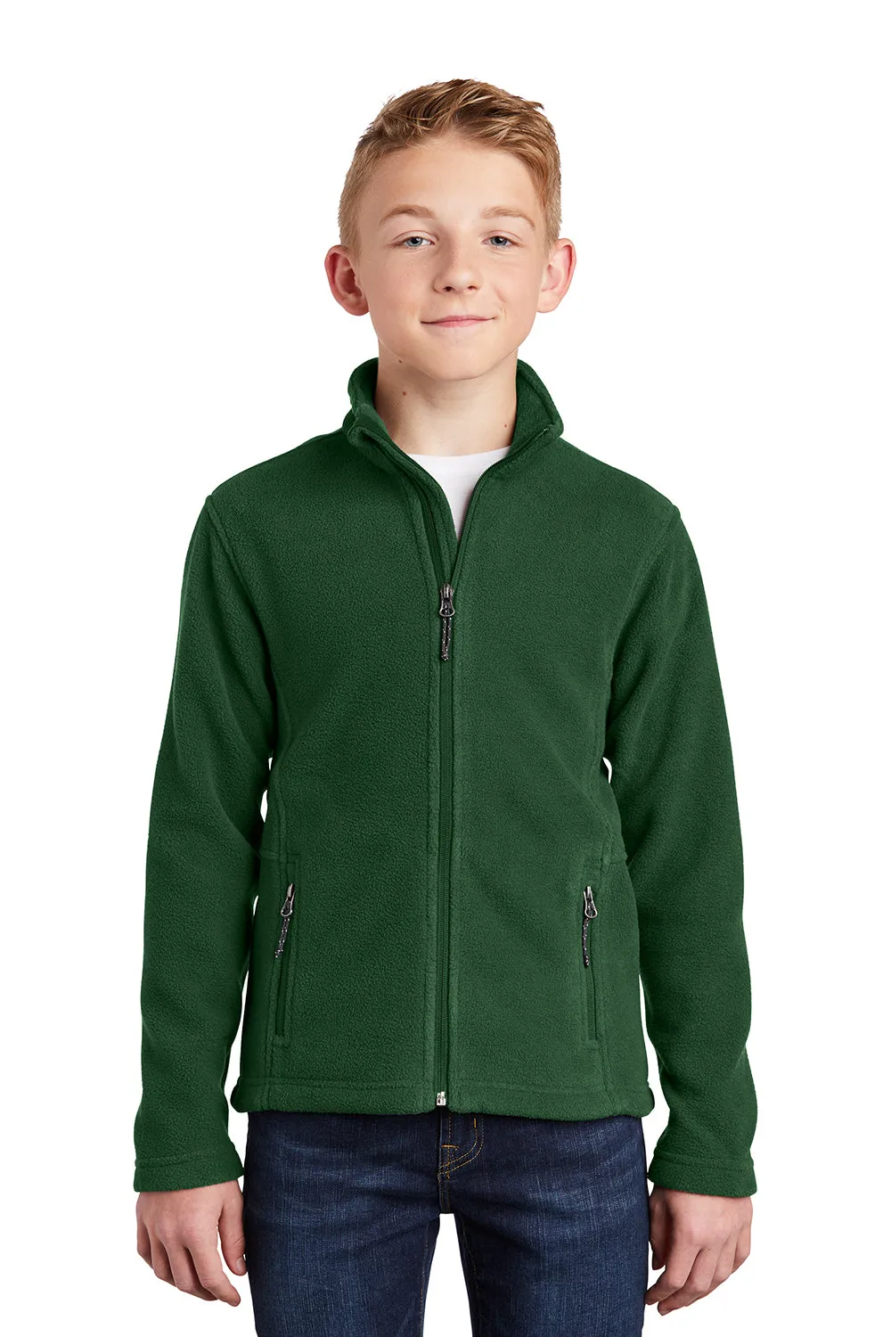 Port Authority Youth Full Zip Fleece Jacket - Forest Green