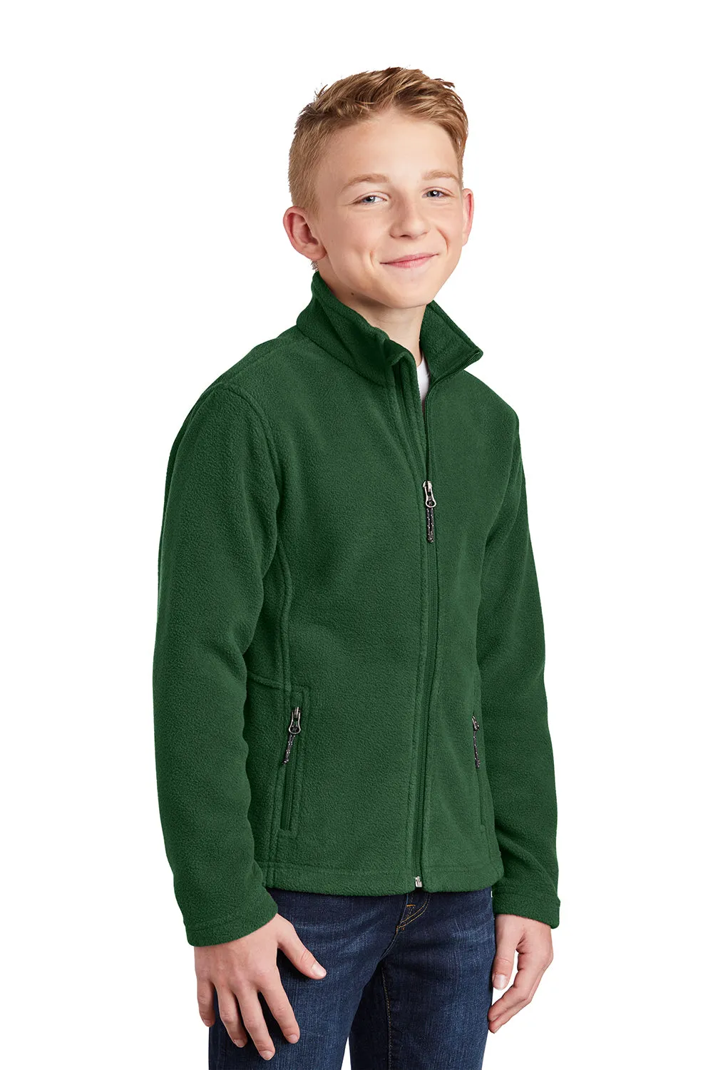 Port Authority Youth Full Zip Fleece Jacket - Forest Green