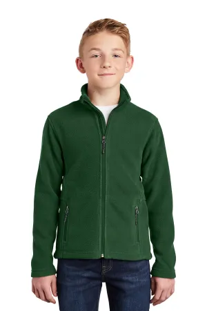 Port Authority Youth Full Zip Fleece Jacket - Forest Green