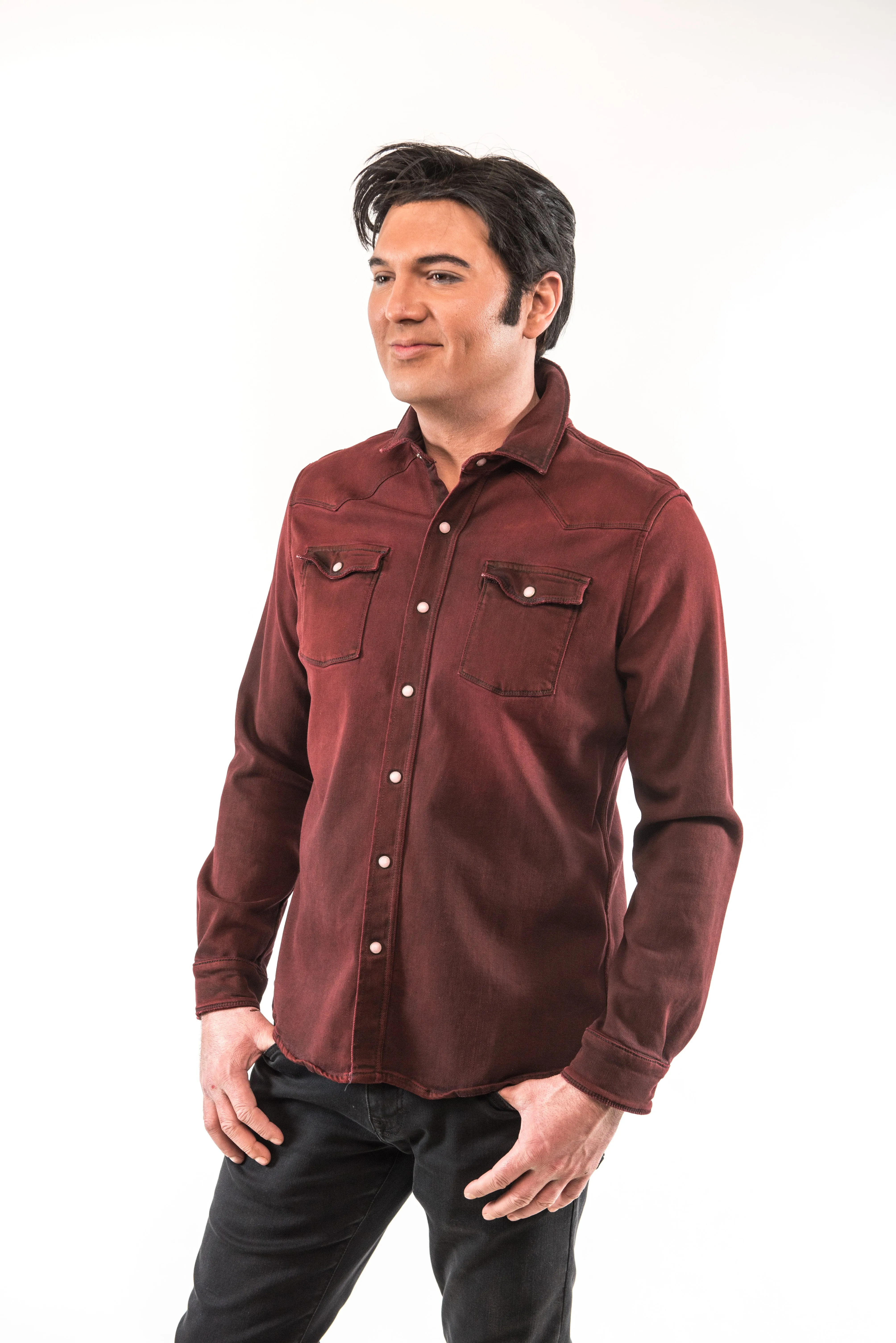Roper Western Snap Shirt/Shacket - Bordeaux