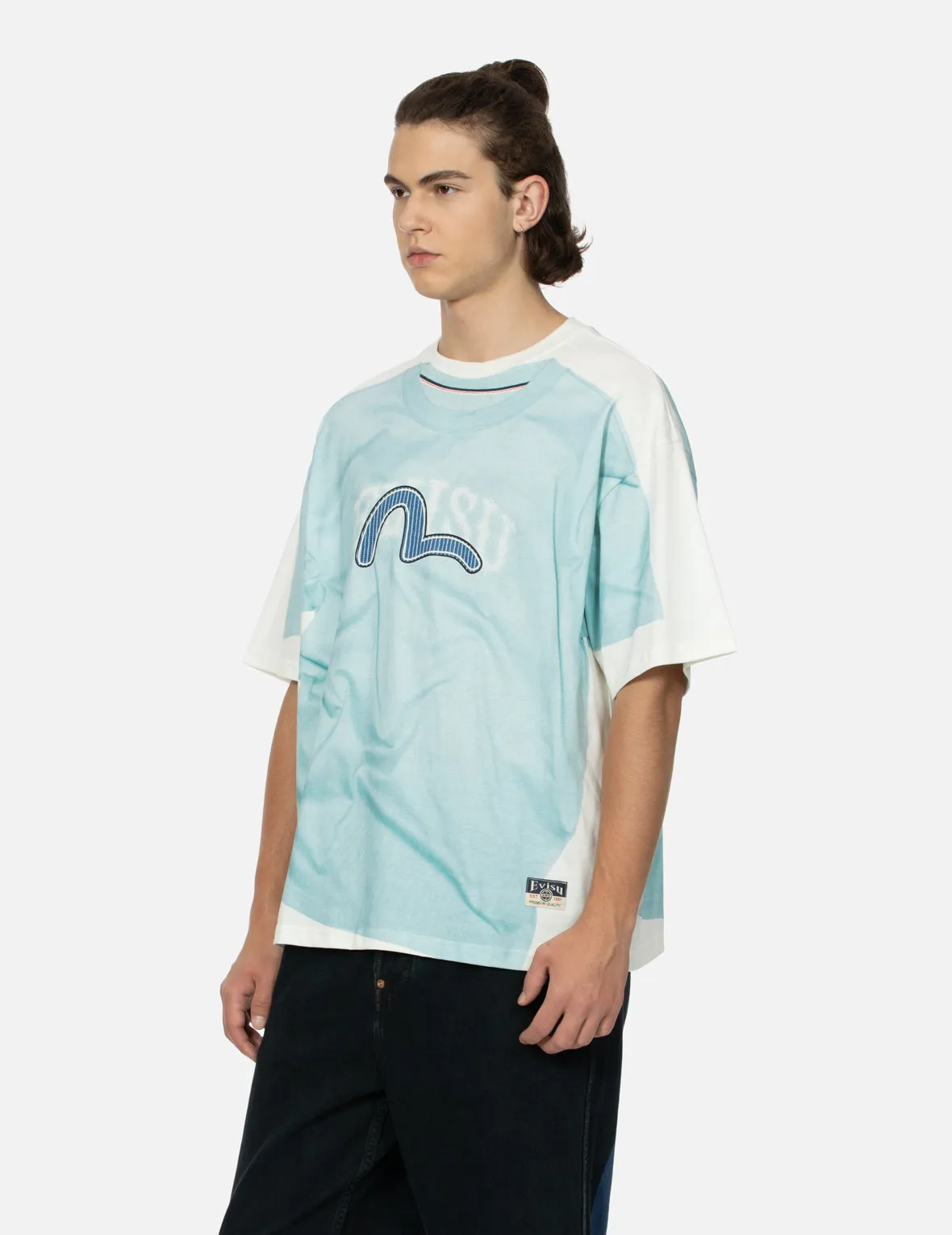 SPRING/ SUMMER COLLECTION 2025 2-in-1 Logo and Seagull Print Loose Fit T-shirt