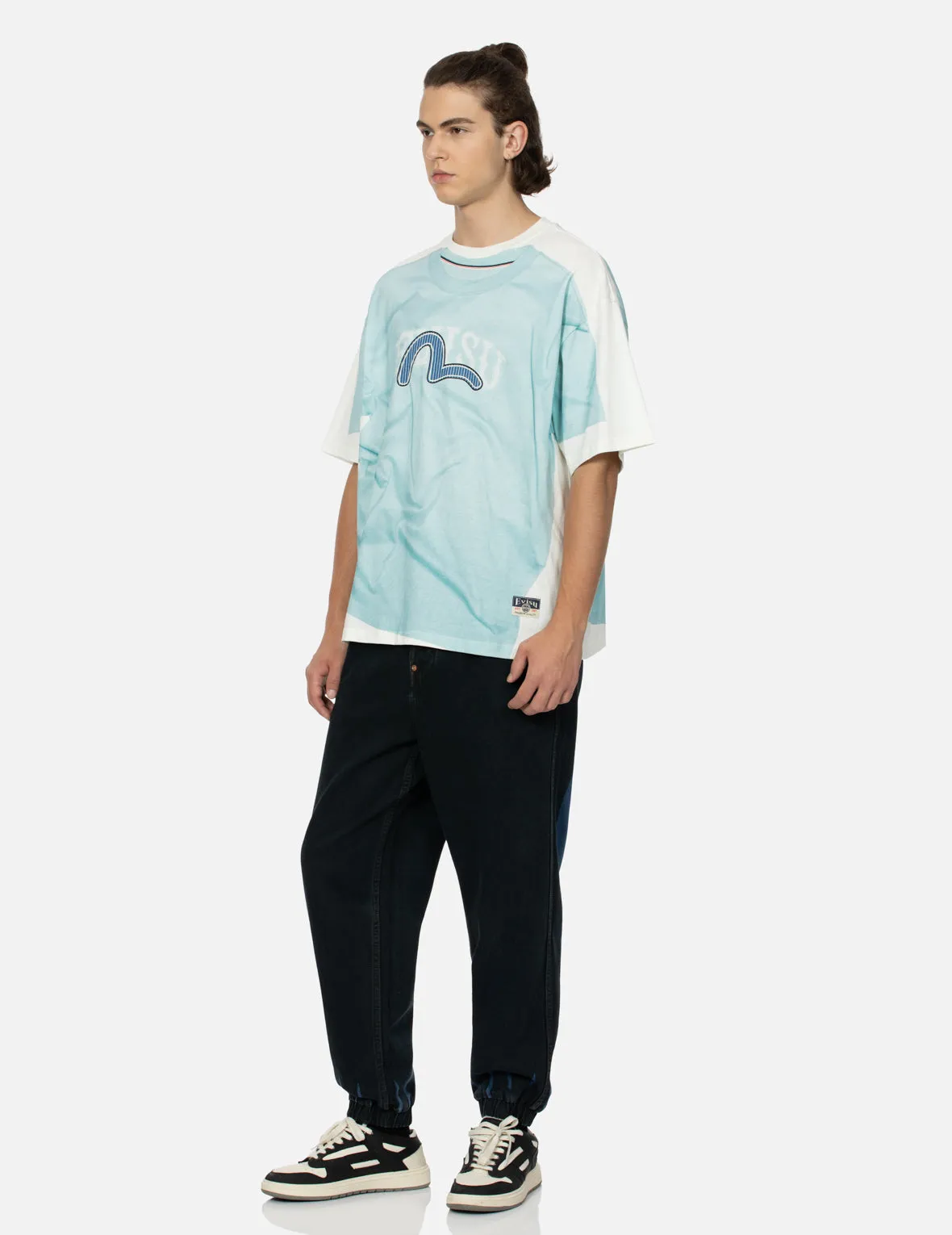 SPRING/ SUMMER COLLECTION 2025 2-in-1 Logo and Seagull Print Loose Fit T-shirt
