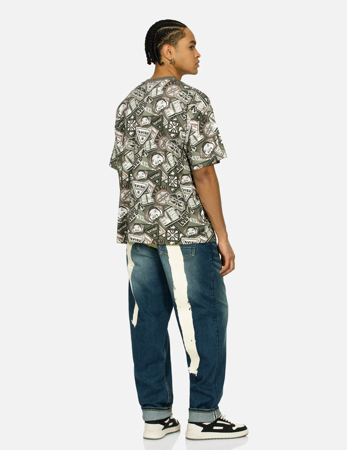 SPRING/ SUMMER COLLECTION 2025 Allover Bagde Print Loose Fit T-shirt