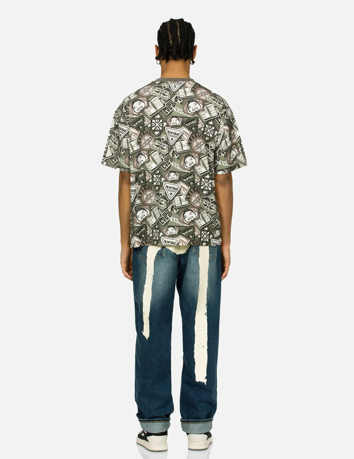 SPRING/ SUMMER COLLECTION 2025 Allover Bagde Print Loose Fit T-shirt