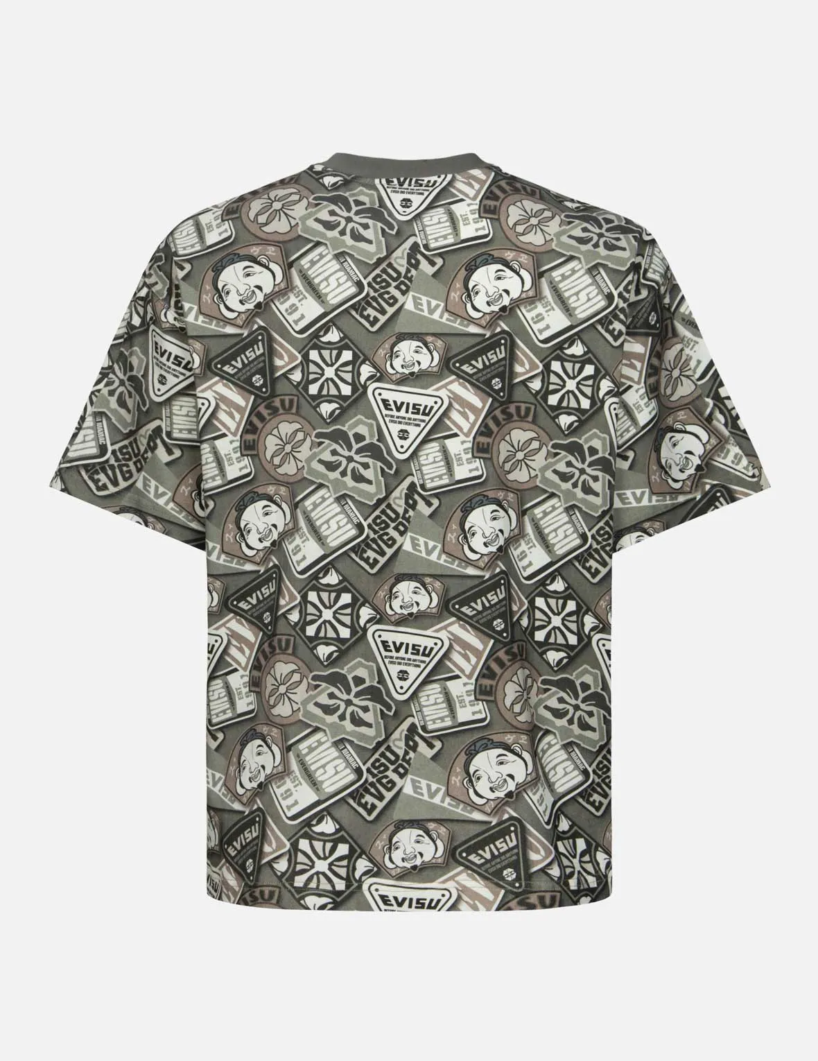 SPRING/ SUMMER COLLECTION 2025 Allover Bagde Print Loose Fit T-shirt