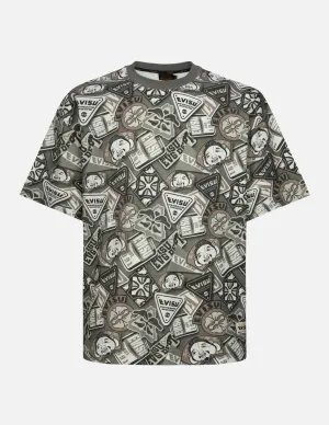 SPRING/ SUMMER COLLECTION 2025 Allover Bagde Print Loose Fit T-shirt